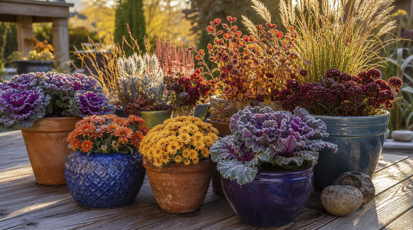 Ghivece colorate toamna: ce plante rezistă până la primul ger
